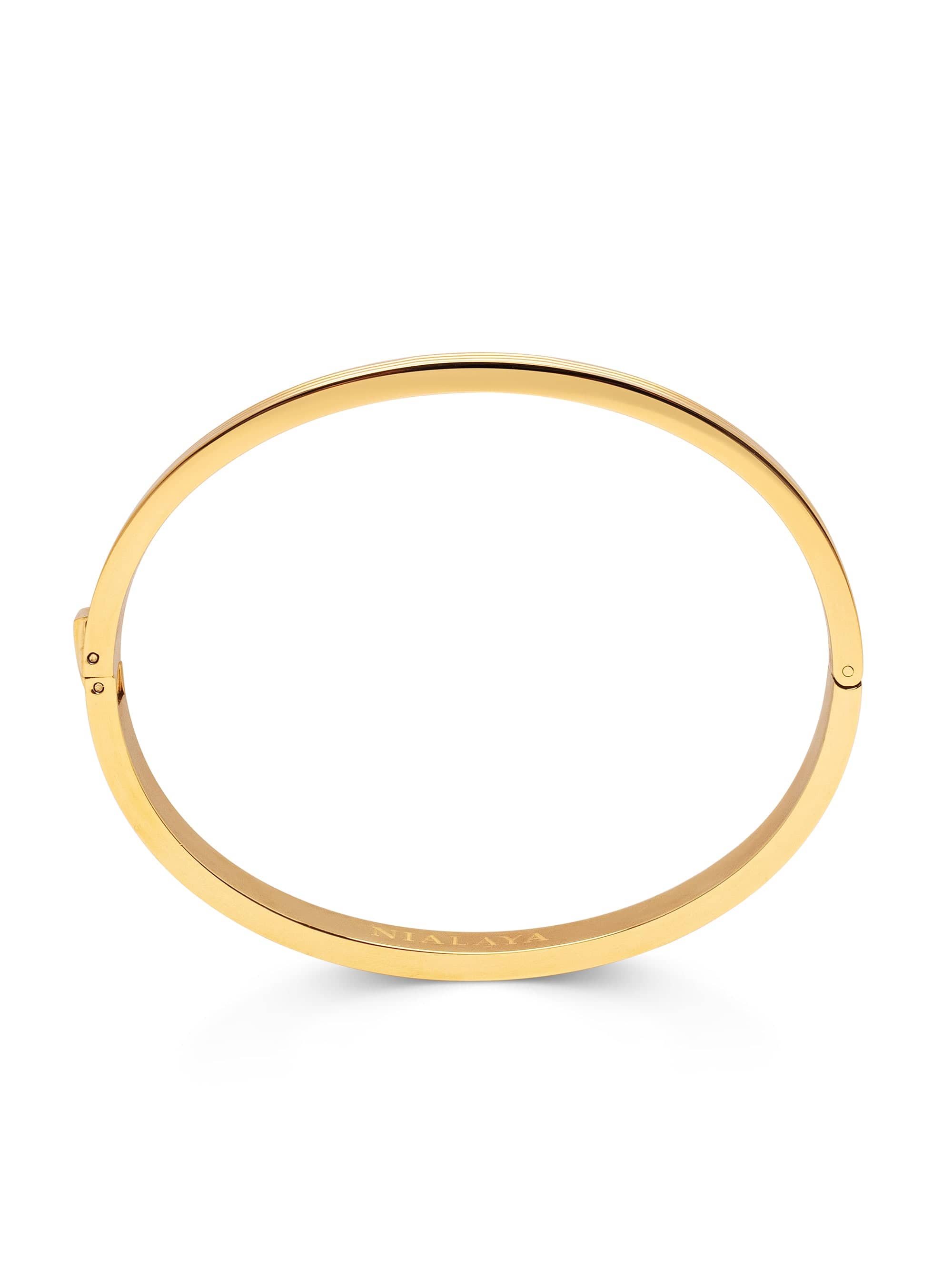 Nialaya Men's Bangle Men's Gold Gentleman Bangle