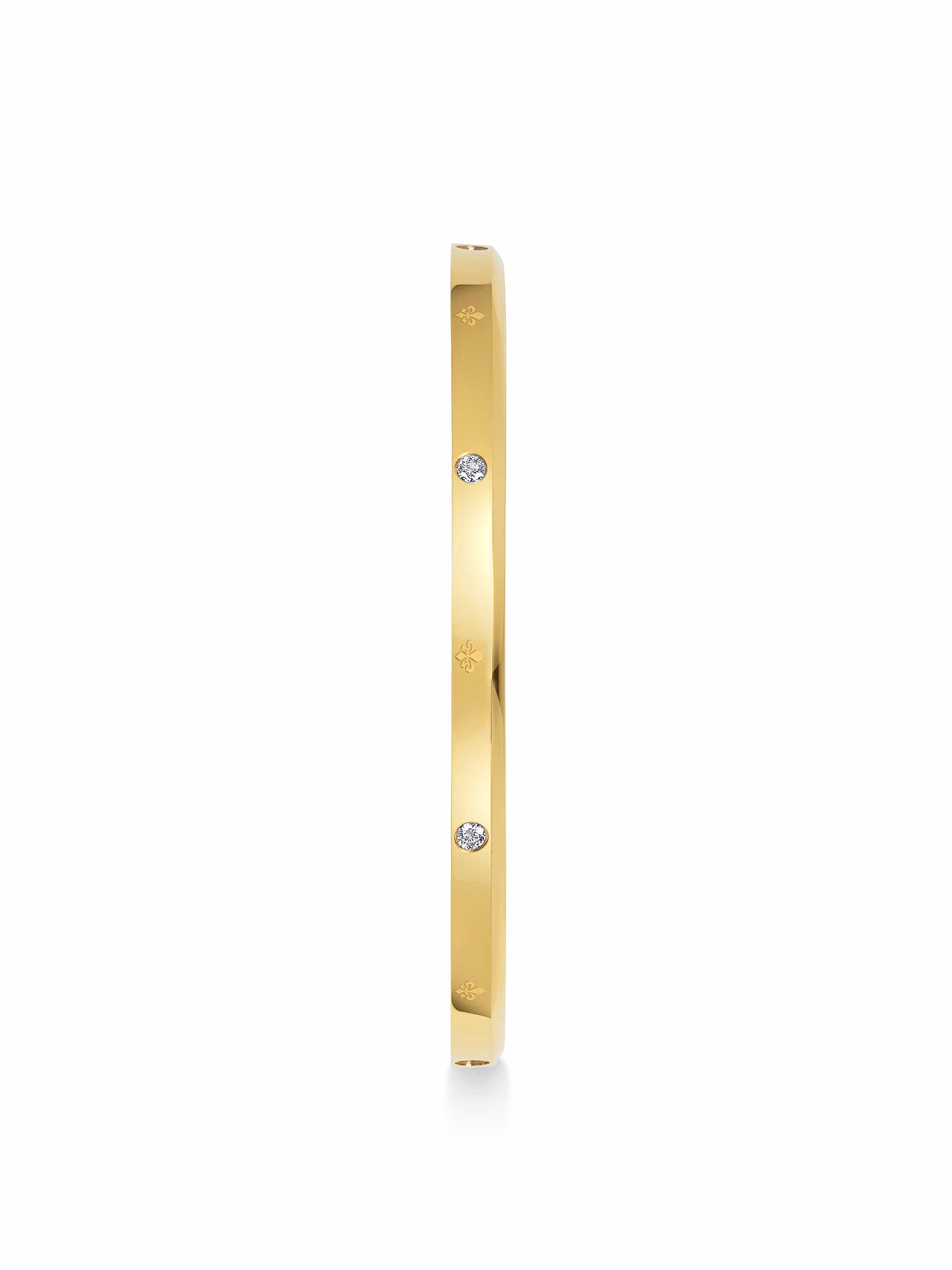Nialaya Men's Bangle Men's Gold Open Simplicity Fleur de Lis Bangle Men's Gold Open Simplicity Fleur de Lis Bangle