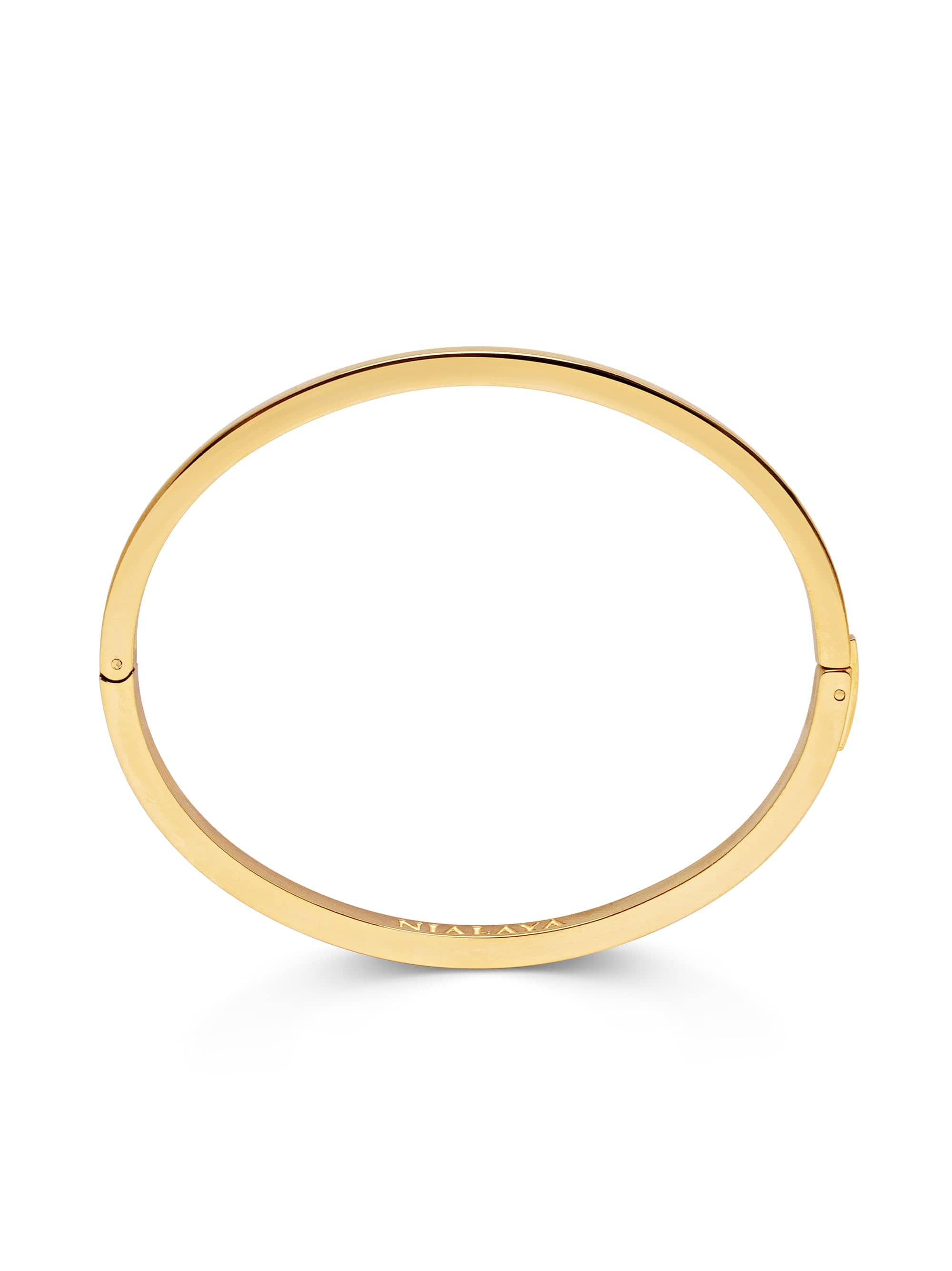 Nialaya Men's Bangle Men's Gold Simplicity Bangle