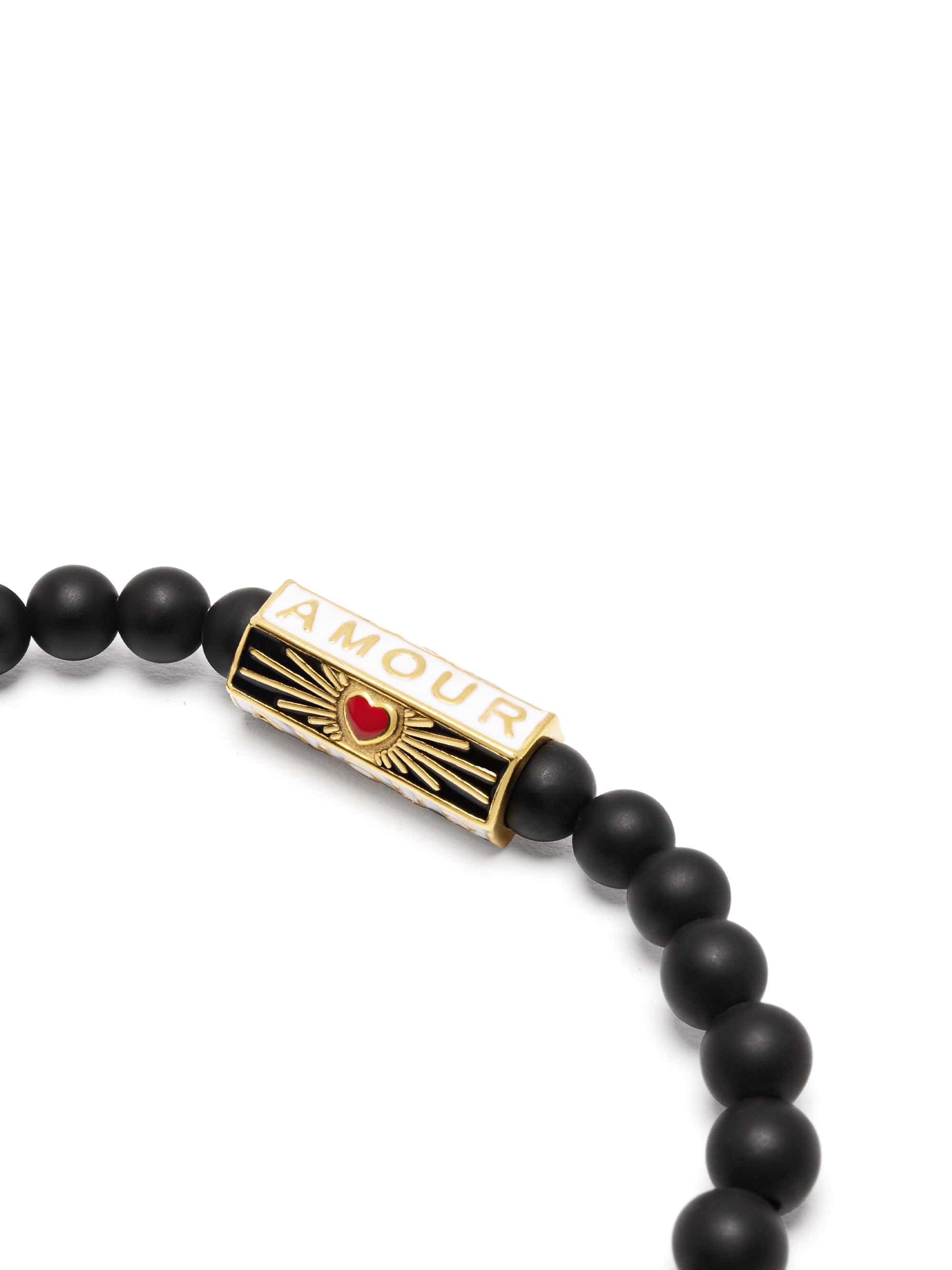 Nialaya Men's Beaded Bracelet Amour Black Onyx Bracelet Amour Black Onyx Bracelet