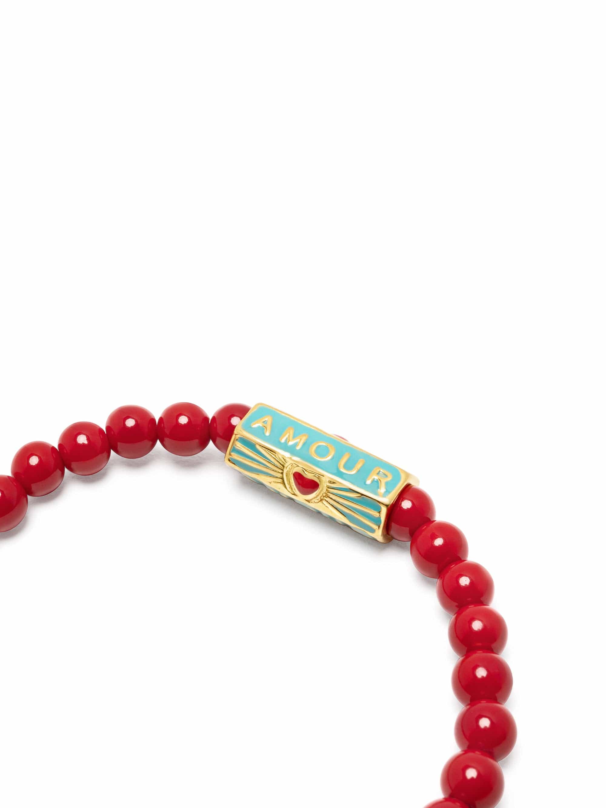 Nialaya Men's Beaded Bracelet Amour Red Jade Bracelet Amour Red Jade Bracelet