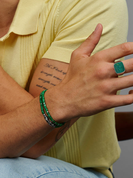 Green Malachite Heishi Wrap Bracelet – Nialaya