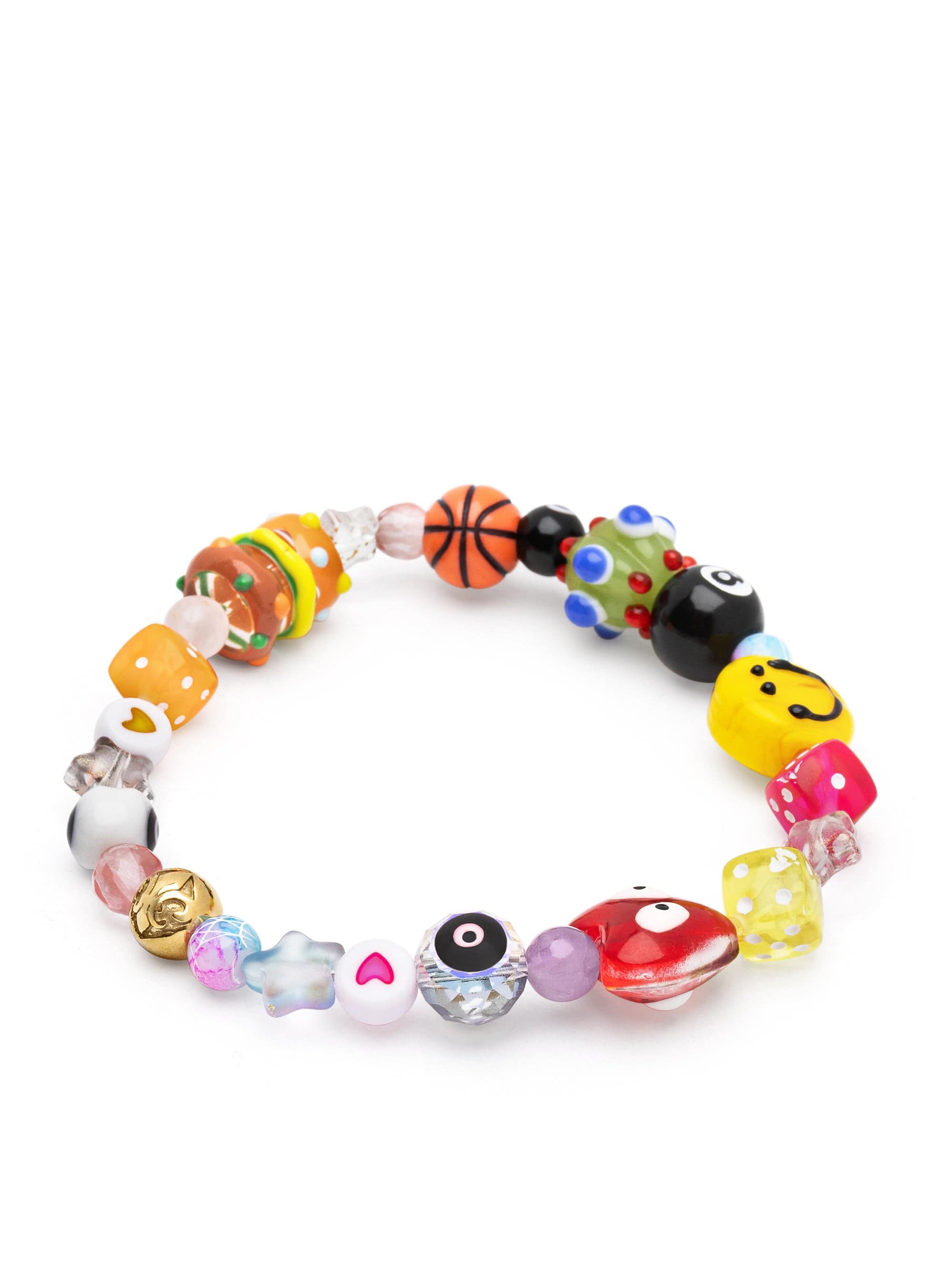 Nialaya Men's Beaded Bracelet Happy Life Pearl Bracelet Happy Life Pearl Bracelet