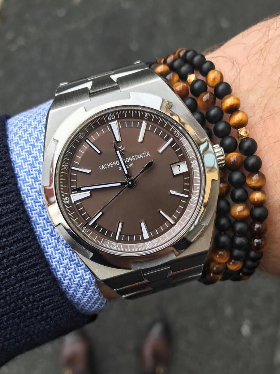 Nialaya Men's Beaded Bracelet The Mykonos Collection - Brown Tiger Eye, Matte Onyx, and Gold