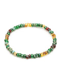 Nialaya Men's Beaded Bracelet Wristband with Green Japanese Miyuki Beads