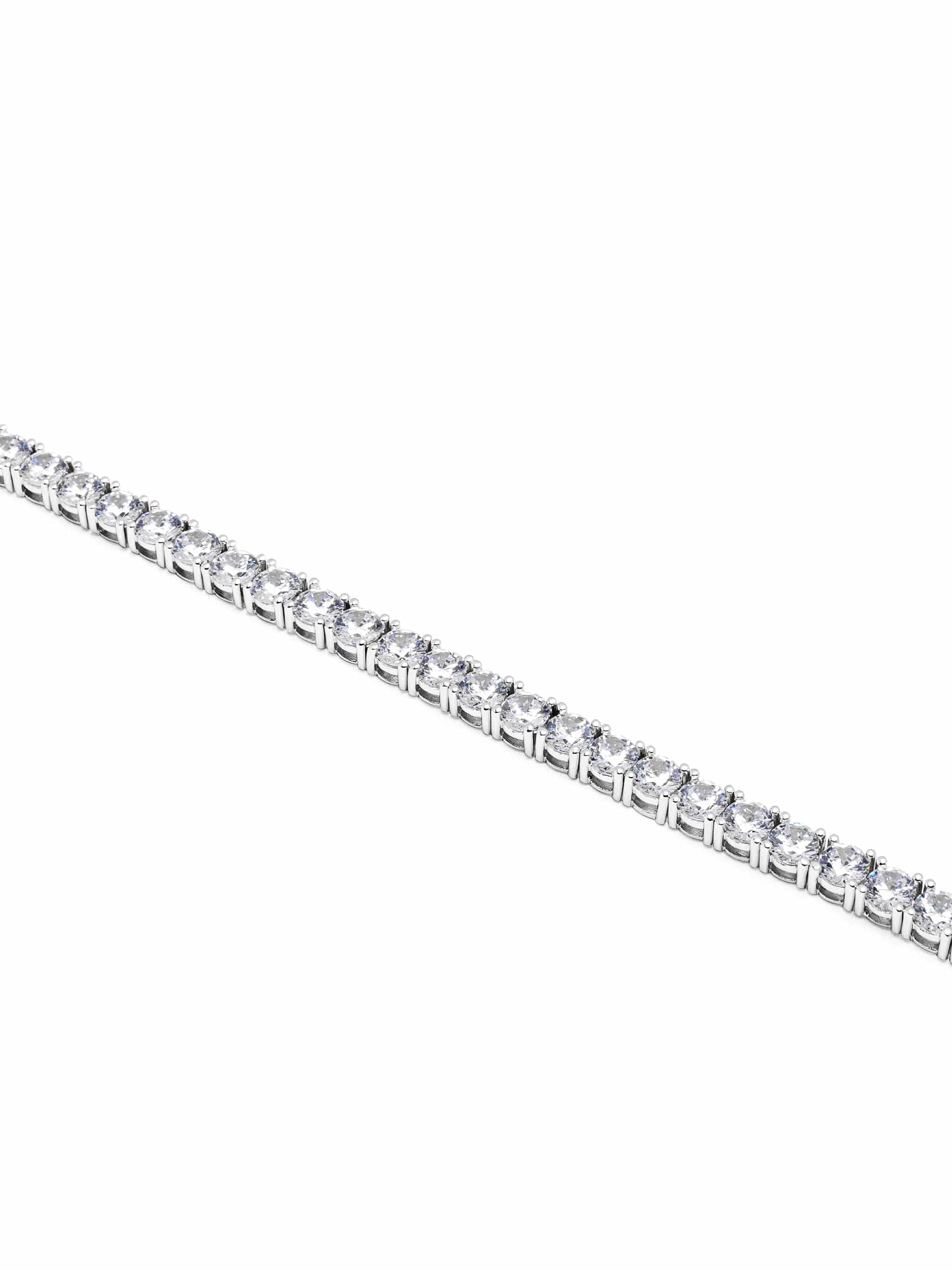 Nialaya Men's Bracelet Tennis Bracelet with Silver Tennis Bracelet with Silver