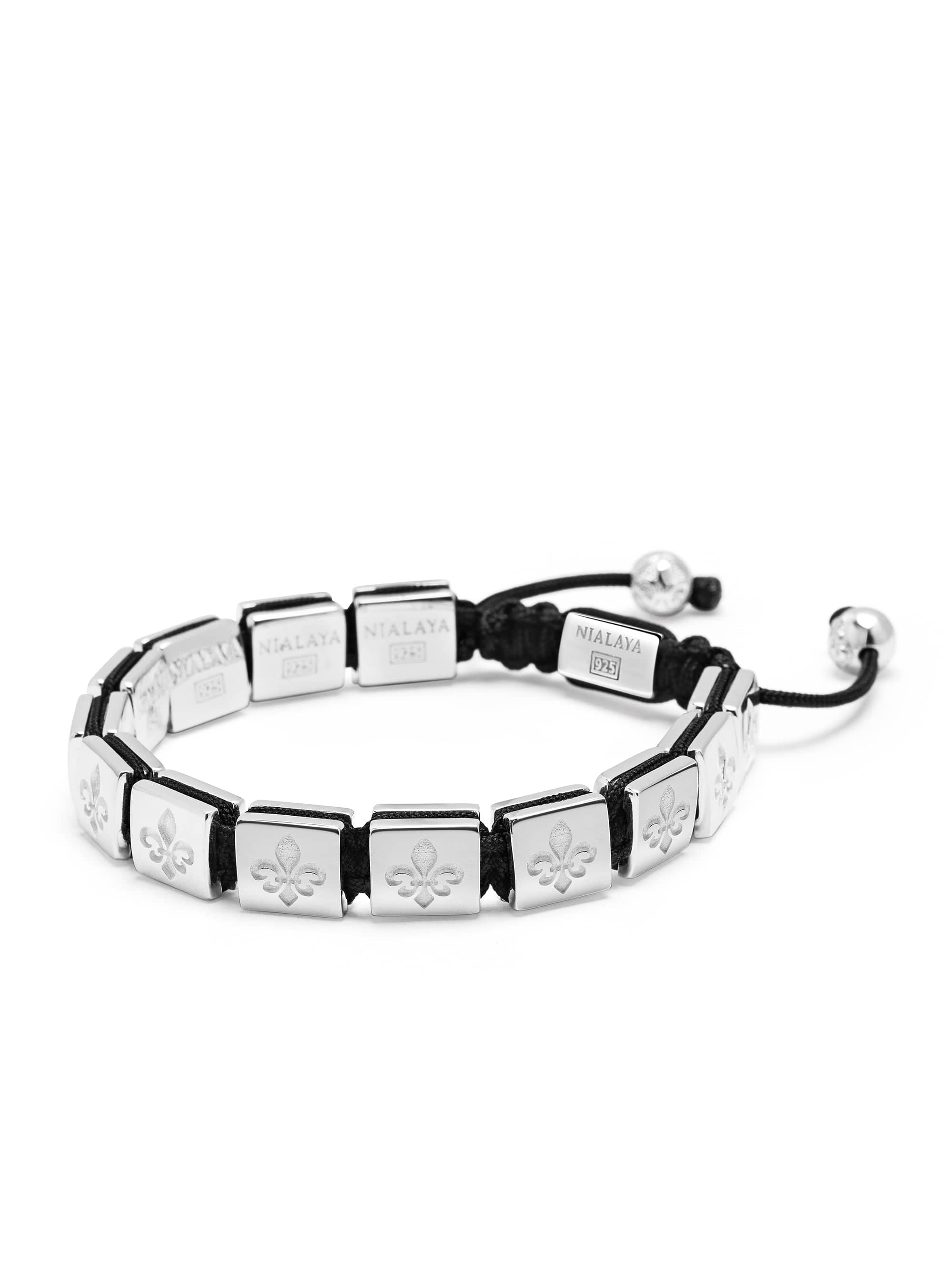 Nialaya Men's Flatbead Bracelet Men's Flatbead Bracelet in Sterling Silver