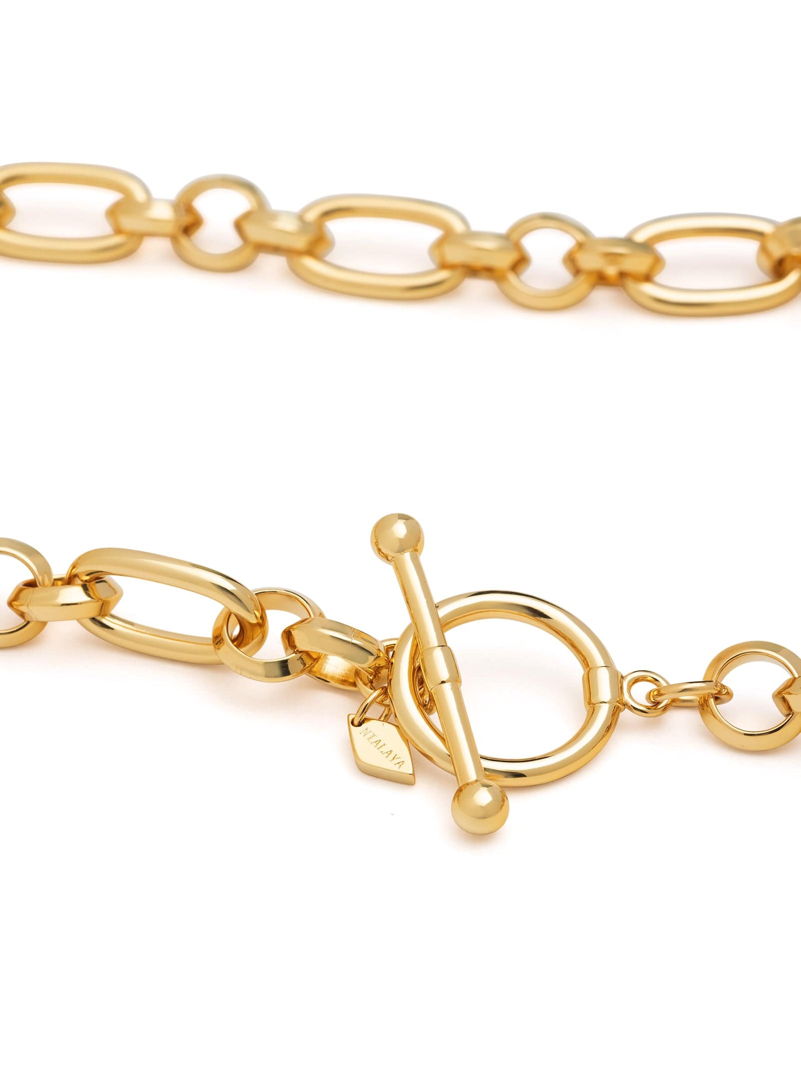 Nialaya Men's Necklace Men's Chunky T-Bar Chain