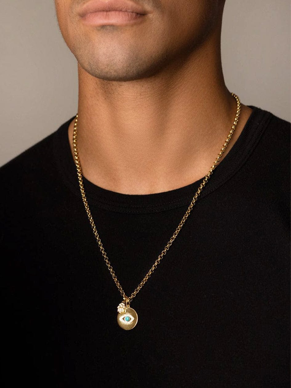 Nialaya Men's Necklace Men's Evil Eye and Hamsa Hand Necklace