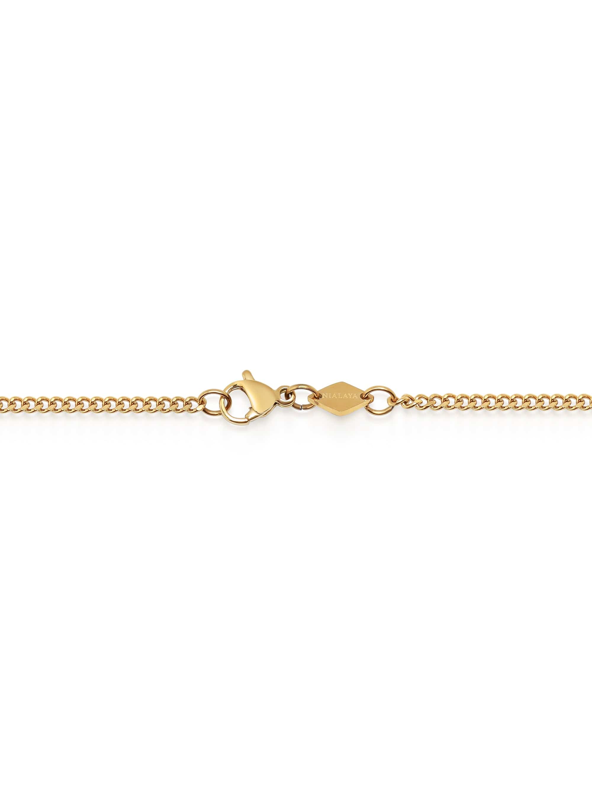 Nialaya Men's Necklace Men's Hamsa Hand Necklace in Gold Men's Hamsa Hand Necklace in Gold MNEC_383