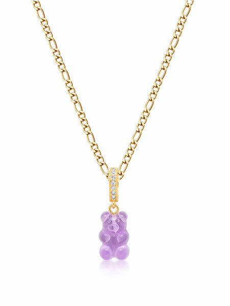 [ReinSein]ACC★Purple Teddybear Necklace Men's Purple Gummy Bear Necklace – Nialaya