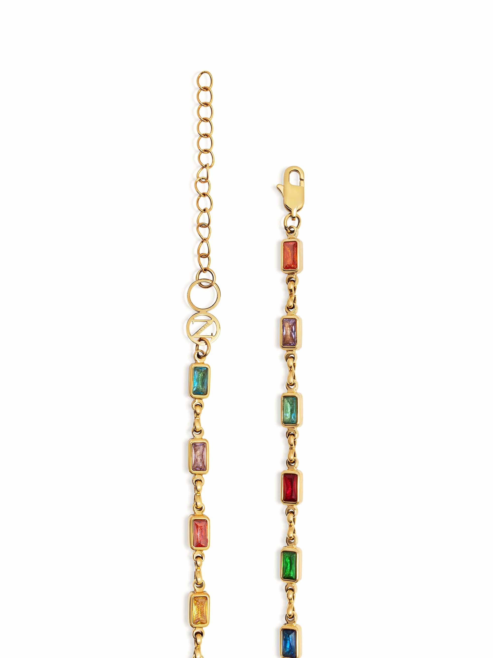 Nialaya Men's Necklace Men's Rectangle Tennis Necklace Men's Rectangle Tennis Necklace 18 Inches / 45.72 cm MNEC_397