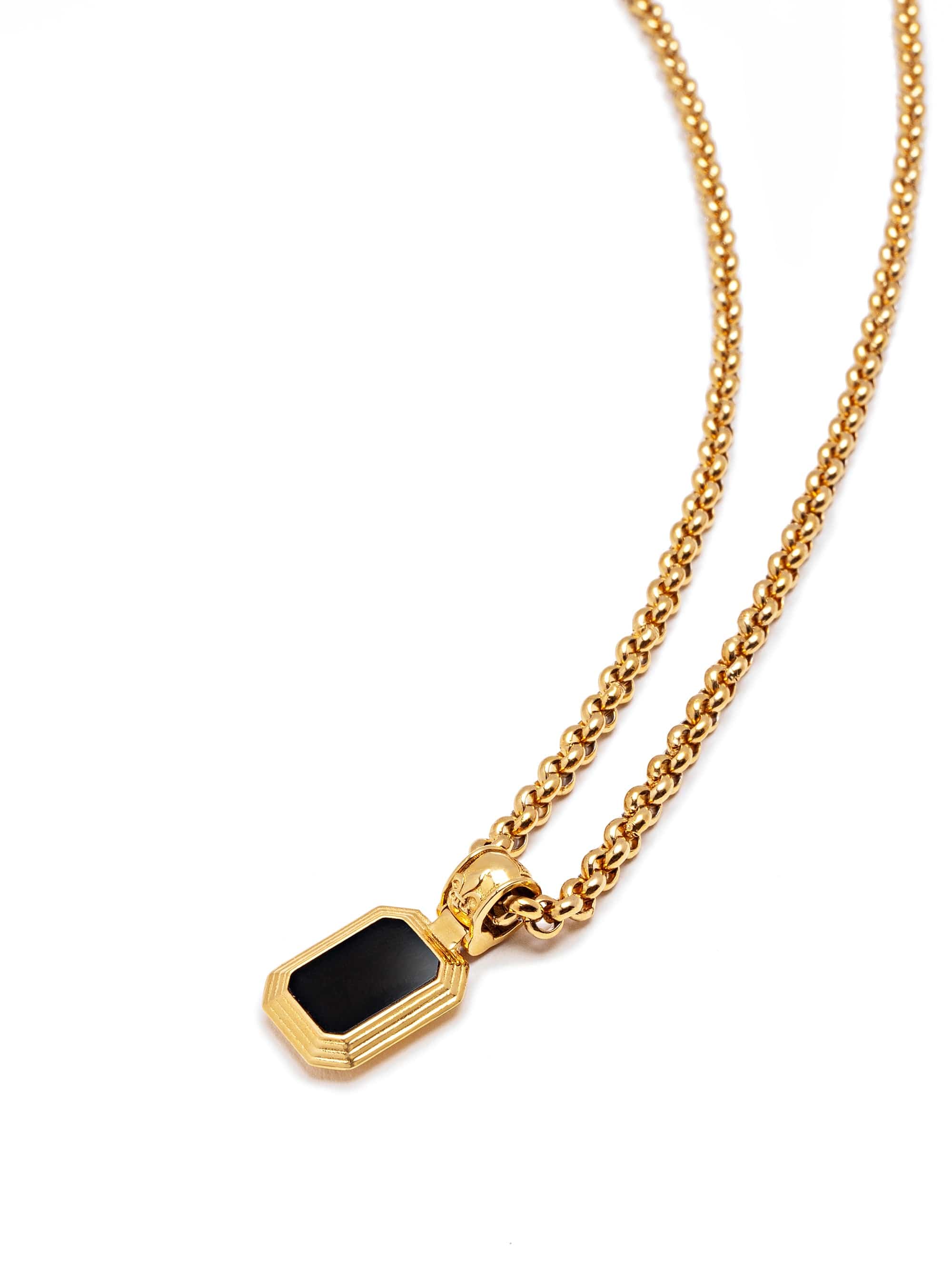 Nialaya Men's Necklace Men's Sterling Silver Necklace with Two-in-One Malachite & Black Onyx Pendant Men's Sterling Silver Necklace with Two-in-One Malachite & Black Onyx Pendant