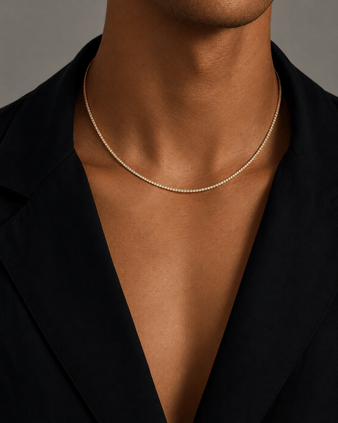 Mini Tennis Necklace in Gold – Nialaya