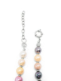 Nialaya Men's Necklace Pastel Pearl Necklace with Silver 20 Inches / 50.8 cm MNEC_250