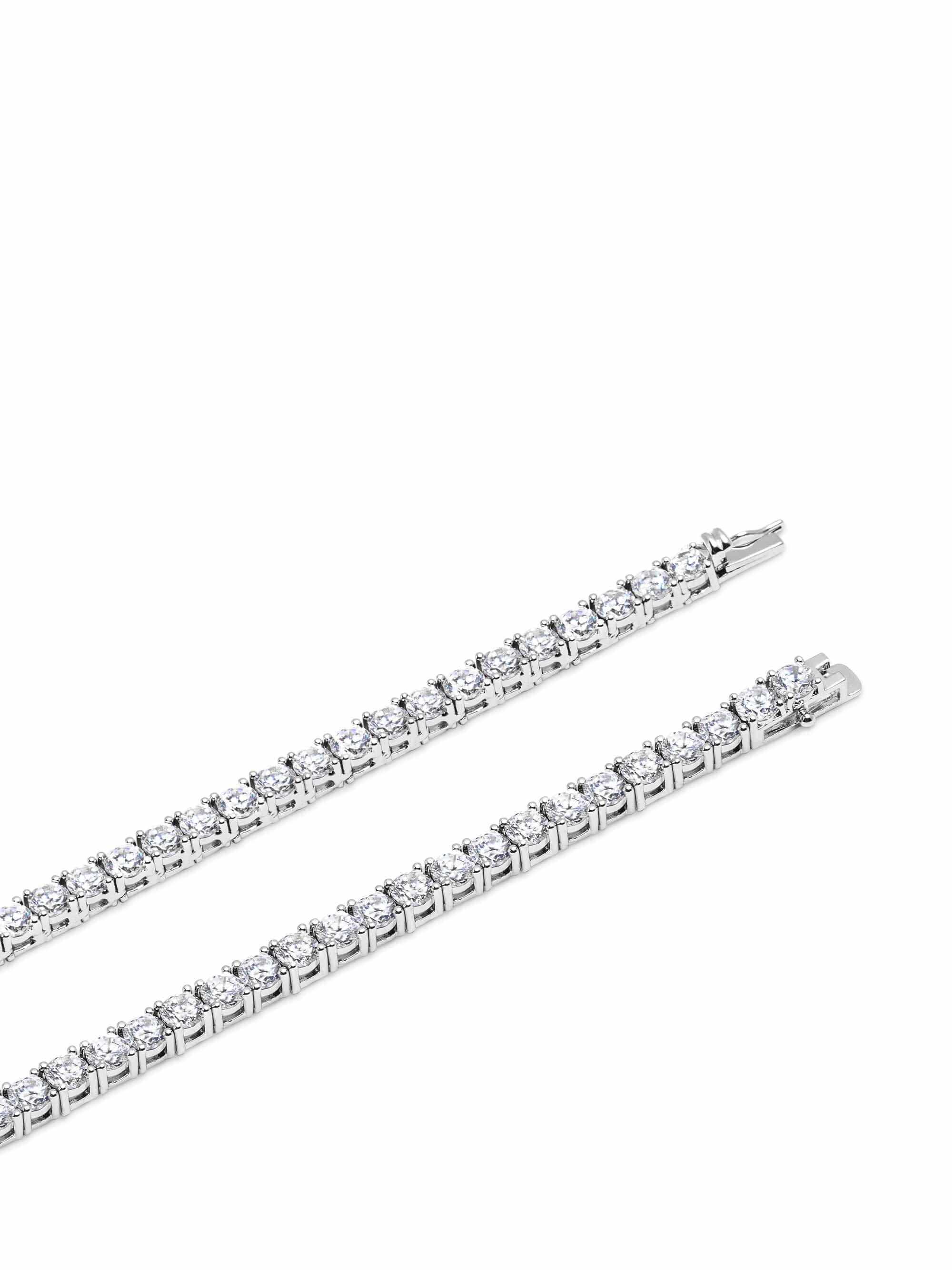 Nialaya Men's Necklace Tennis Necklace in Silver Tennis Necklace in Silver 20 inches / 50.80 cm MNEC_423