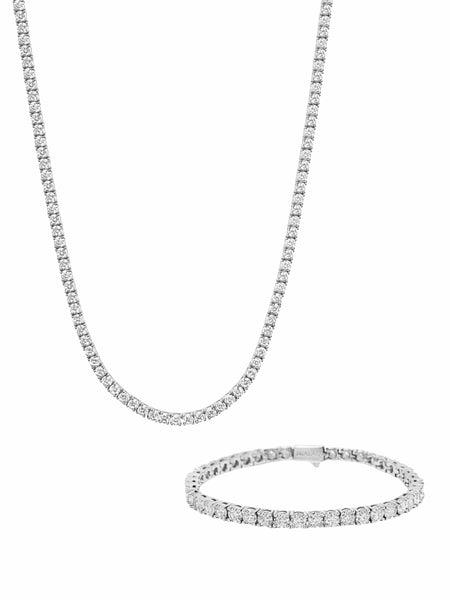 Tennis Set in Silver – Nialaya