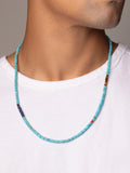 Nialaya Men's Necklace Turquoise Heishi Necklace with Tiger Eye and Blue Lapis 25 Inches / 63.50 cm MNEC_127