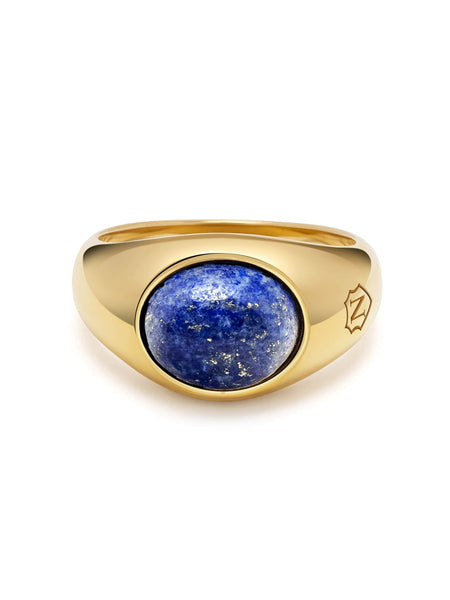 Chevalière Homme En Argent 925 Avec Lapis-lazuli Ovale - Tailles 54 à 68 - Neuf Avec étiquettes