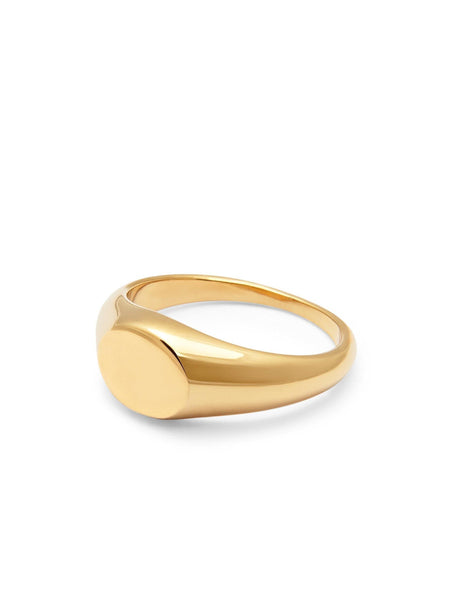 Men's Gold Mini Signet Ring – Nialaya