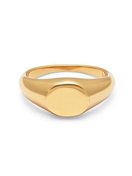 Men's Gold Mini Signet Ring – Nialaya