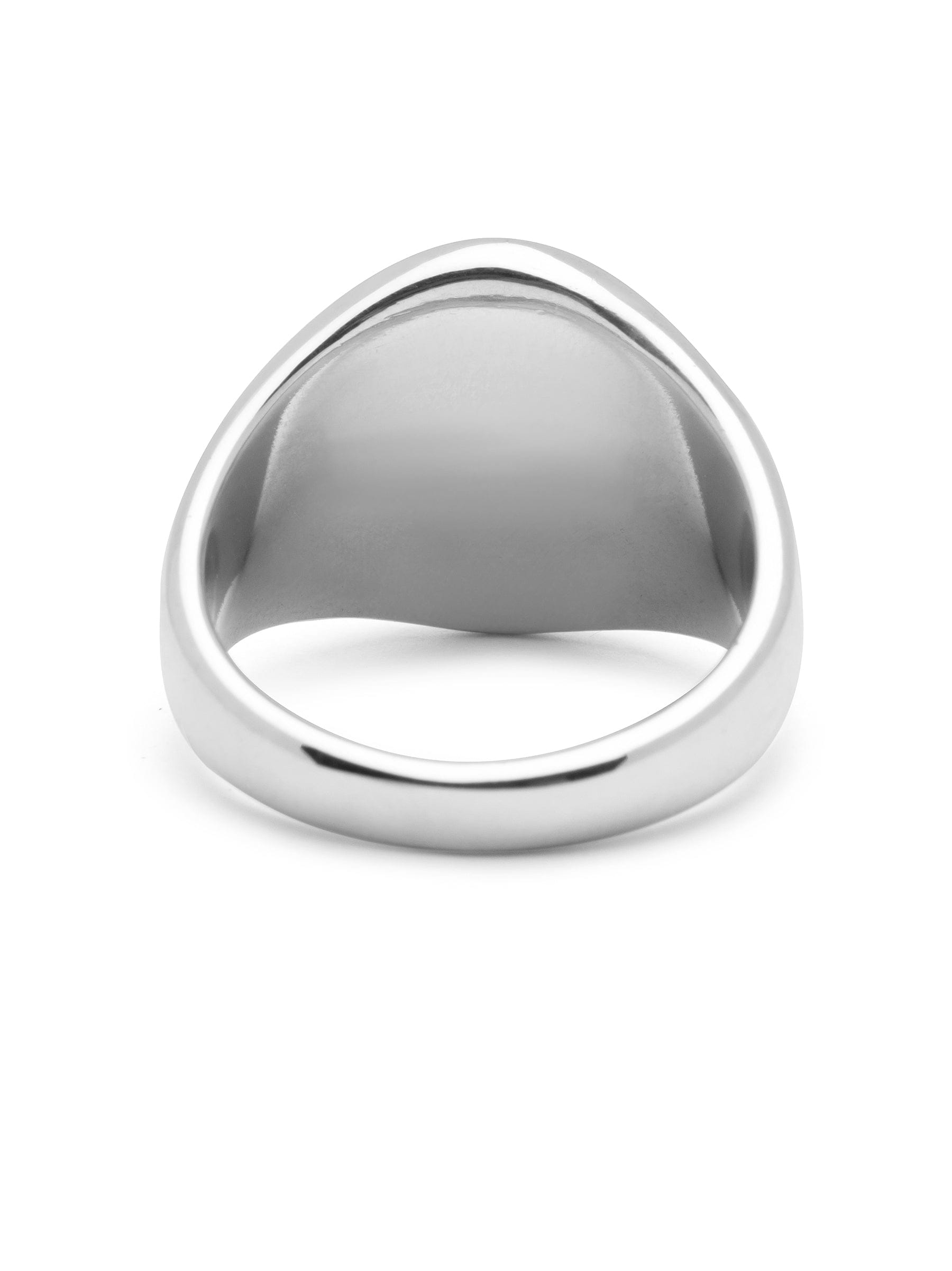 Nialaya Men's Ring Men's Squared Stainless Steel Ring
