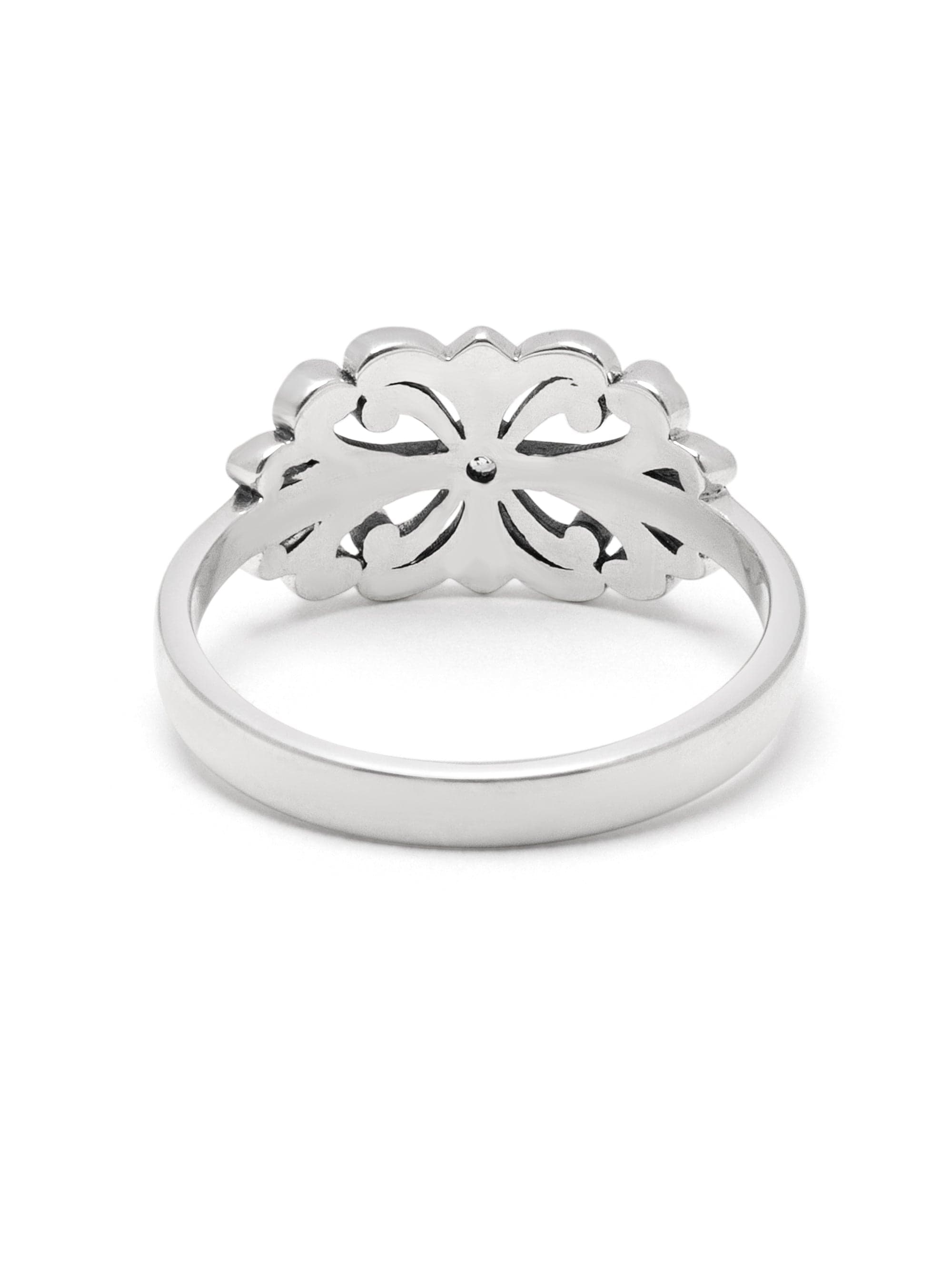 Nialaya Men's Ring Men's Sterling Silver Bloom Ring Men's Sterling Silver Bloom Ring