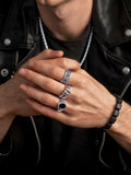 Nialaya Men's Ring Men's Sterling Silver Dorje Ring