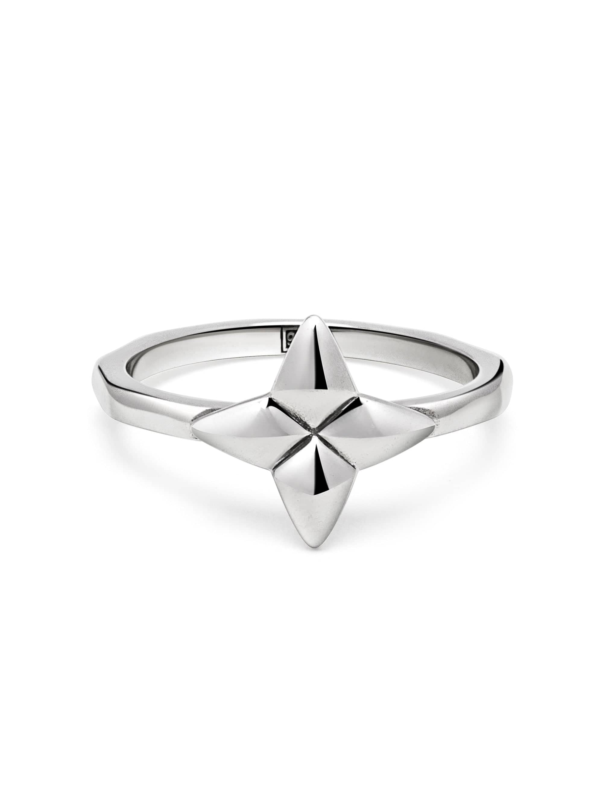 Nialaya Men's Ring Star Sterling Silver Ring Star Sterling Silver Ring
