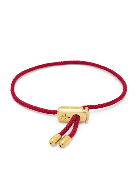 Men's Red String Bracelet with Adjustable Gold Lock – Nialaya