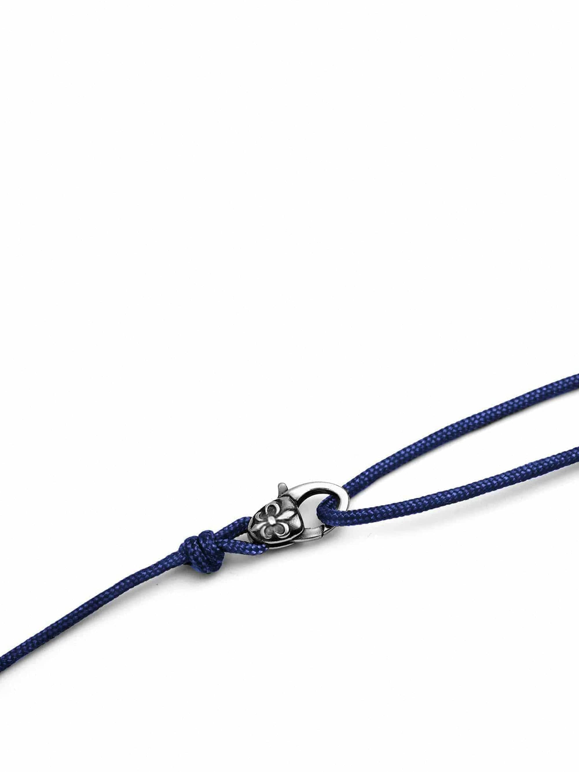 Nialaya Men's String Bracelet Navy Wrap-Around String Bracelet with Sterling Silver Lock Navy Wrap-Around String Bracelet with Sterling Silver Lock MST_070