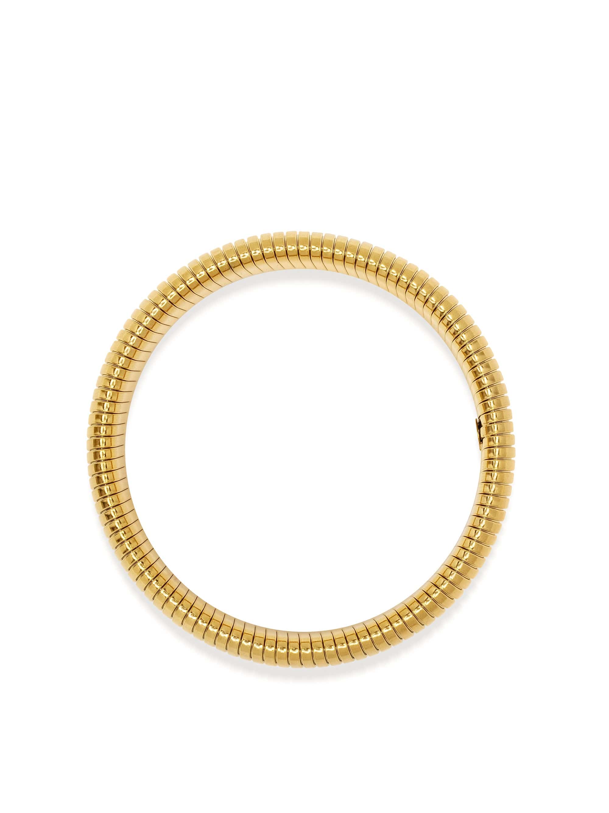 Nialaya Women's Bangle 12mm Women's Gold Stretch Bangle 12mm Women's Gold Stretch Bangle One Size WBANG_075