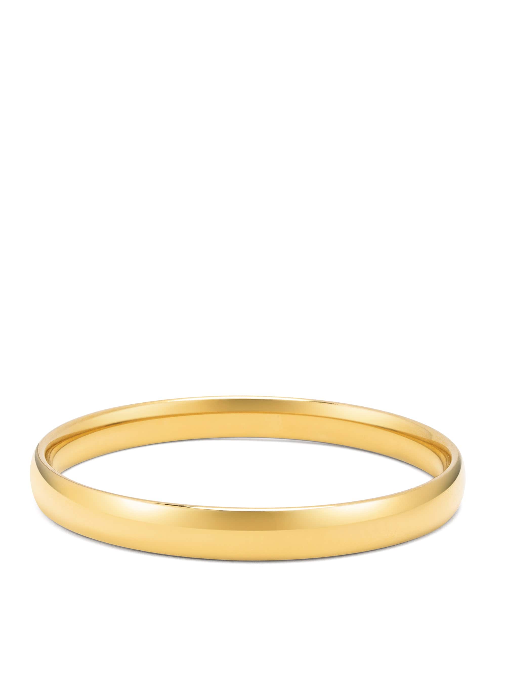 Nialaya Women's Bangle Classic 8mm Round Bangle in Gold Classic 8mm Round Bangle in Gold One Size WBANG_086