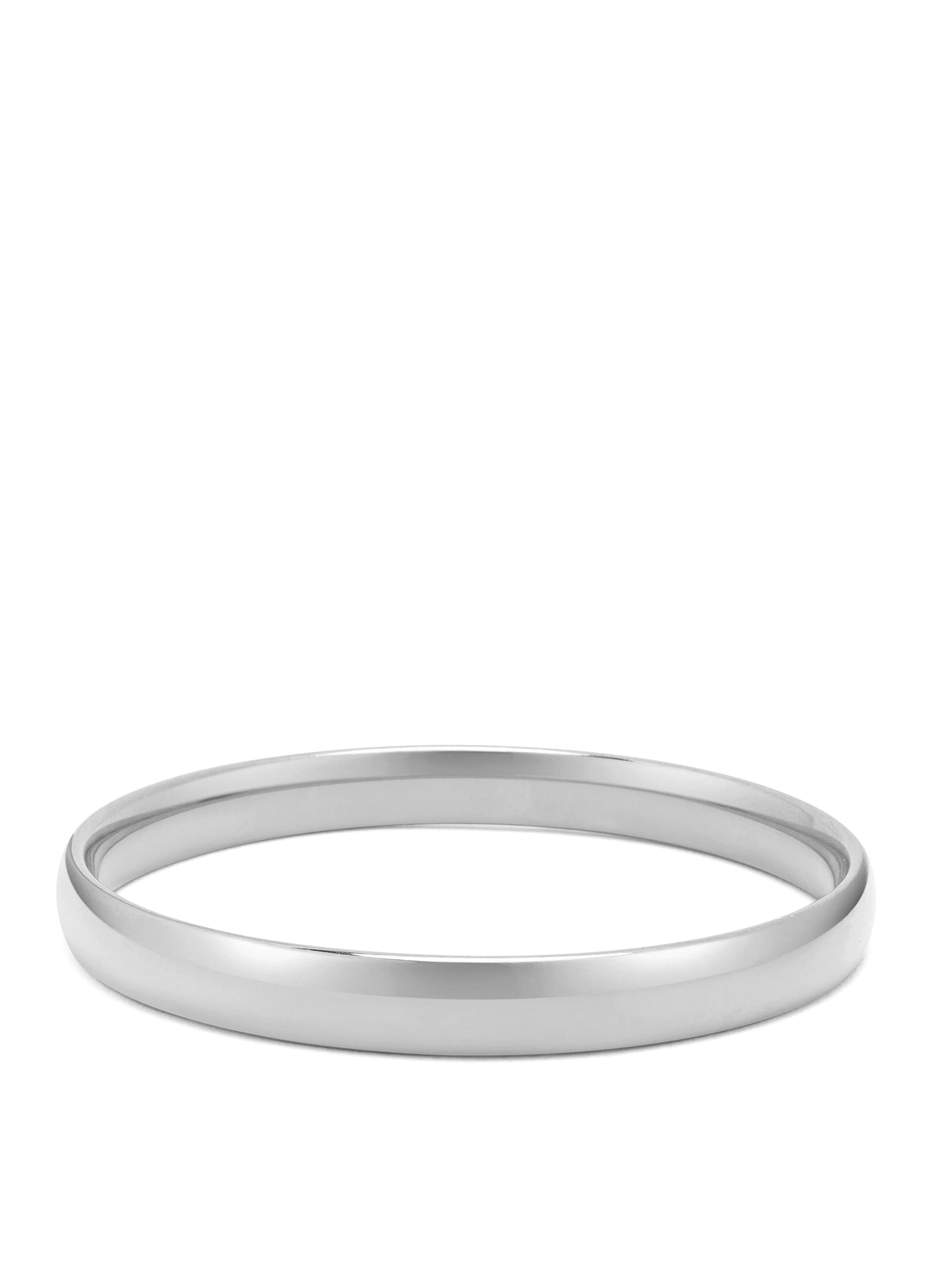 Nialaya Women's Bangle Classic 8mm Round Bangle in Silver Classic 8mm Round Bangle in Silver One Size WBANG_087