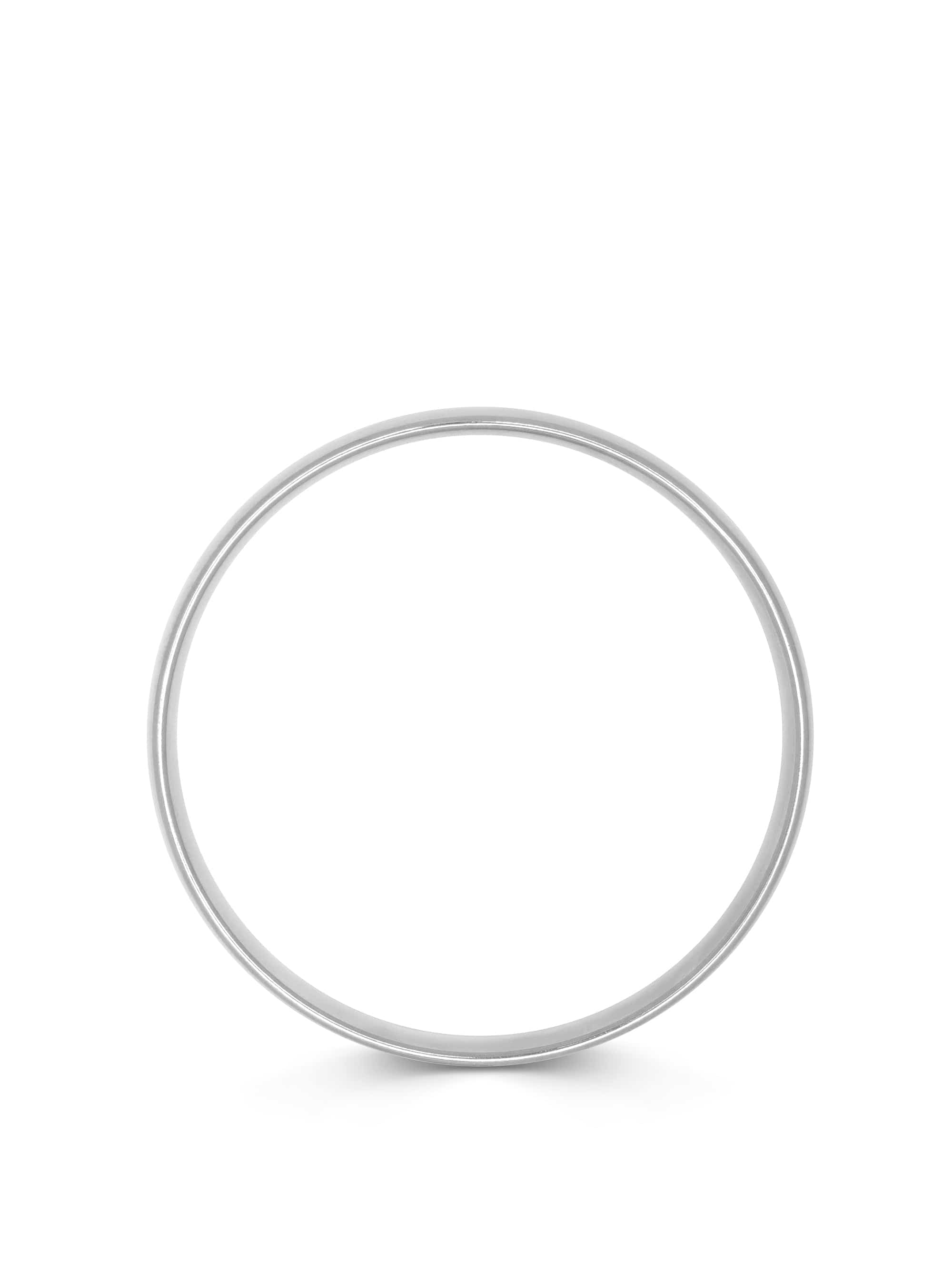 Nialaya Women's Bangle Classic 8mm Round Bangle in Silver Classic 8mm Round Bangle in Silver One Size WBANG_087