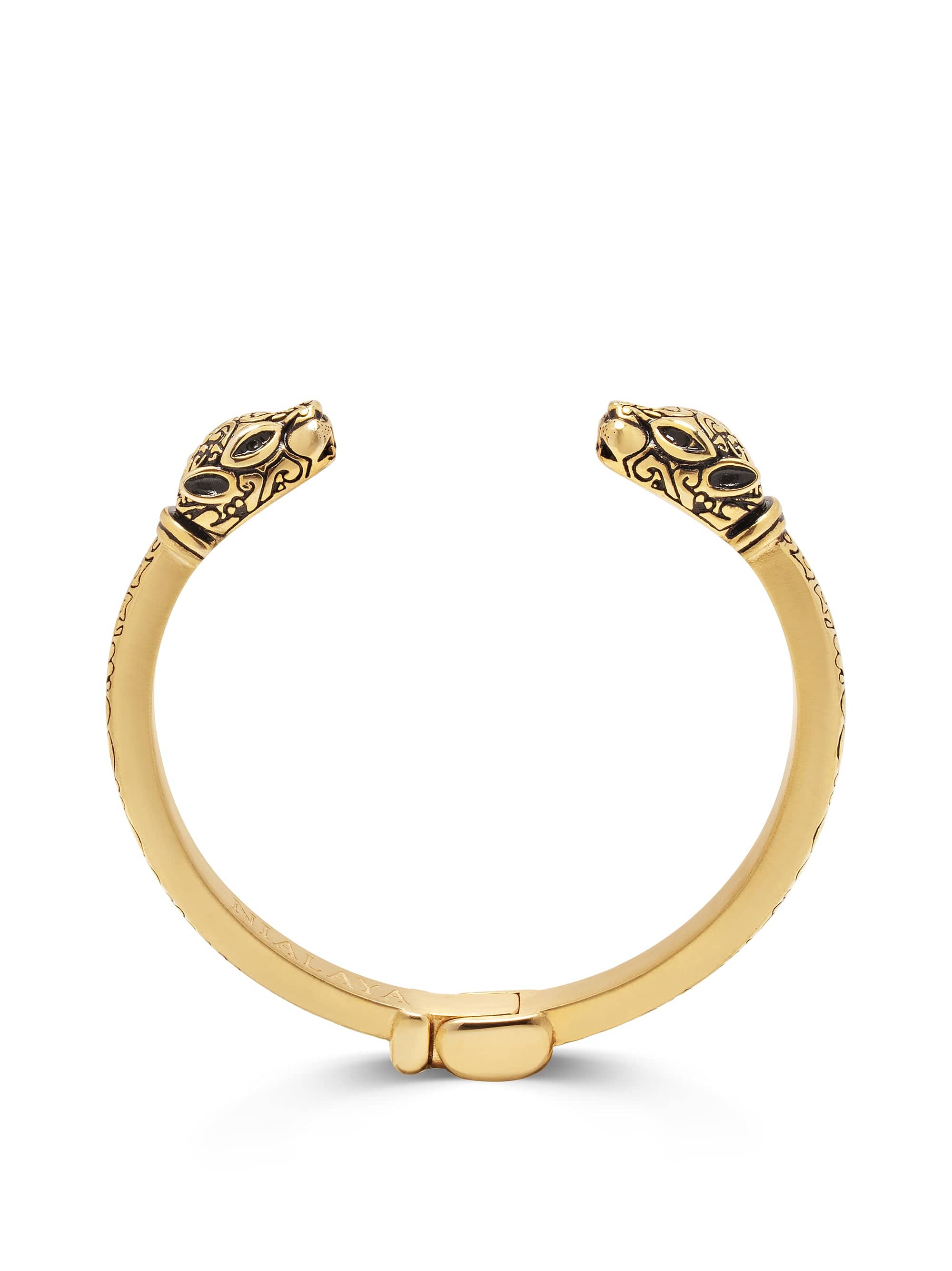 Nialaya Women's Bangle Women's Panther Bangle in Gold M (16cm / 6.3”) WBANG_074
