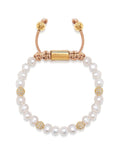 Women's Beaded Bracelet with Pearl and Gold