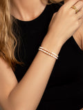 Nialaya Women's Beaded Bracelet Women's Beaded Bracelet with Pearl and Pink Opal