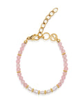 Nialaya Women's Beaded Bracelet Women's Beaded Bracelet with Pink Opal and Mini Pearls
