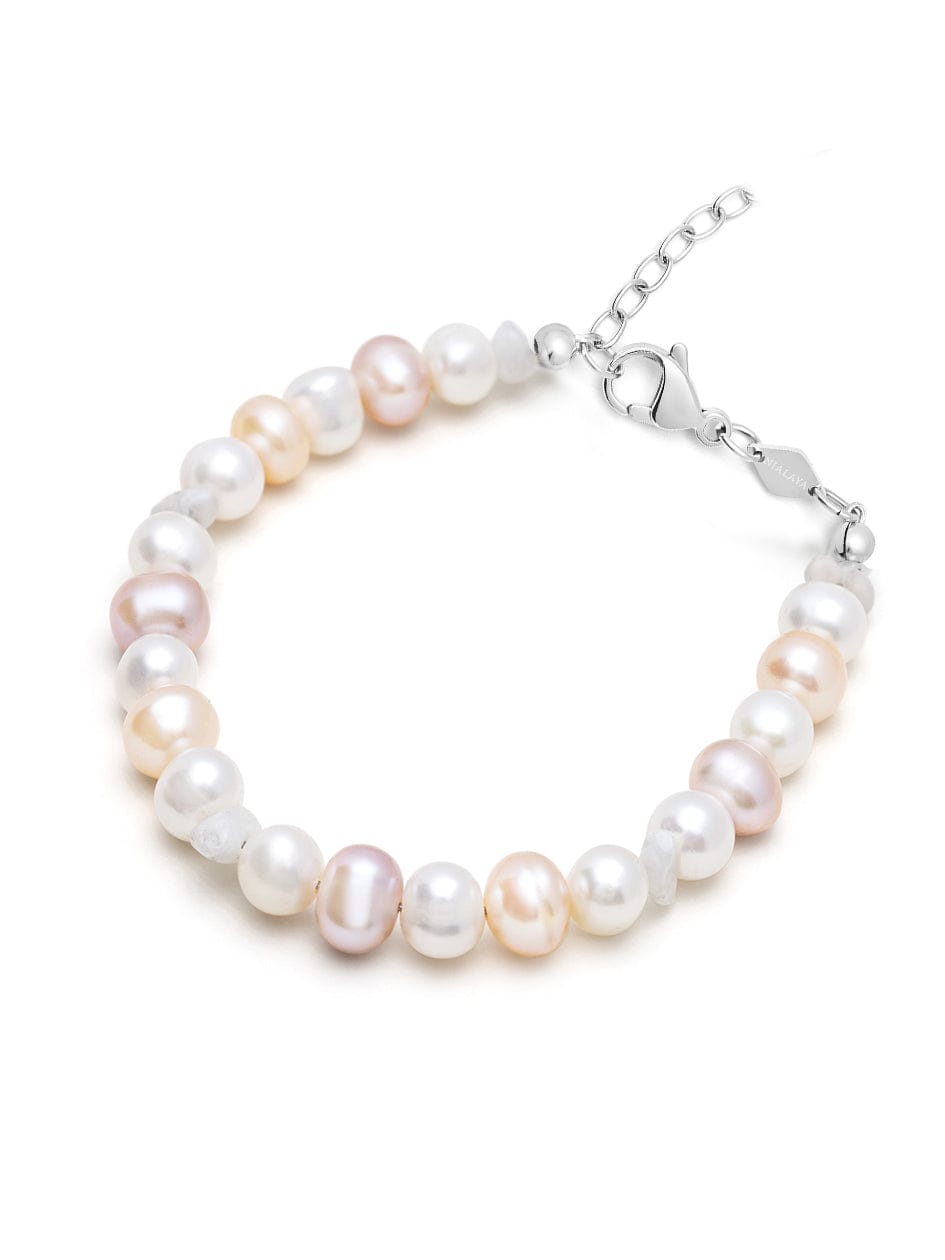 Nialaya Women's Beaded Bracelet Women's Pastel Pearl Bracelet