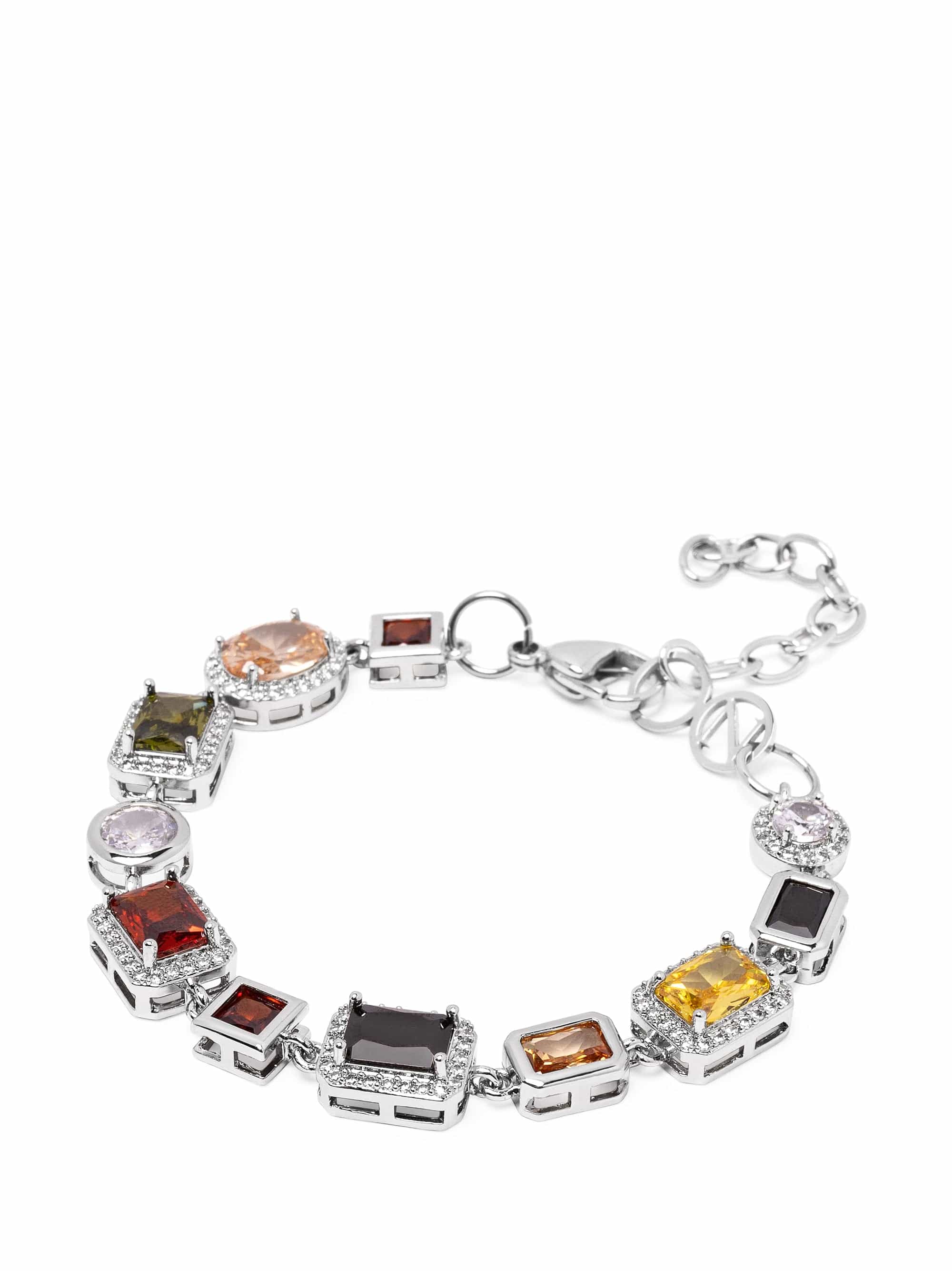 Nialaya Women's Chain Bracelet Gemstone Bracelet in Silver Gemstone Bracelet in Silver