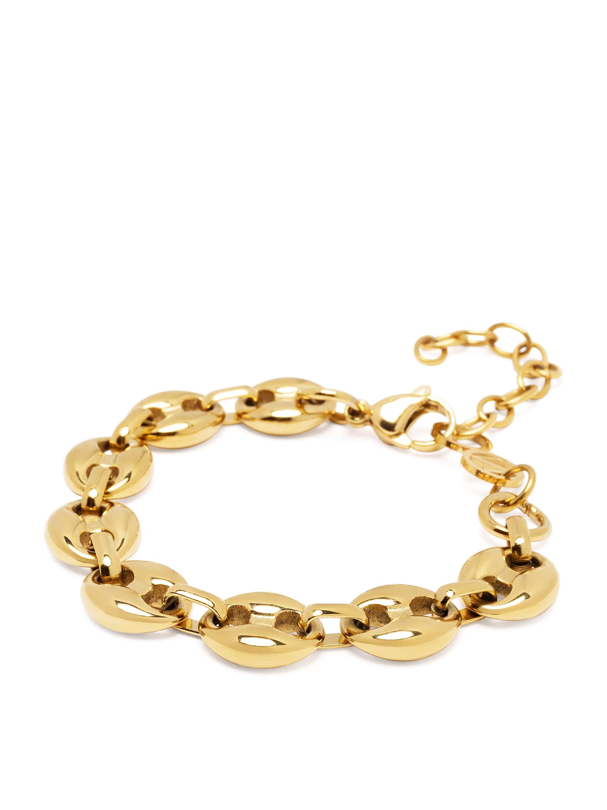 Nialaya Women's Chain Bracelet Mariner Link Bracelet with Gold Mariner Link Bracelet with Gold