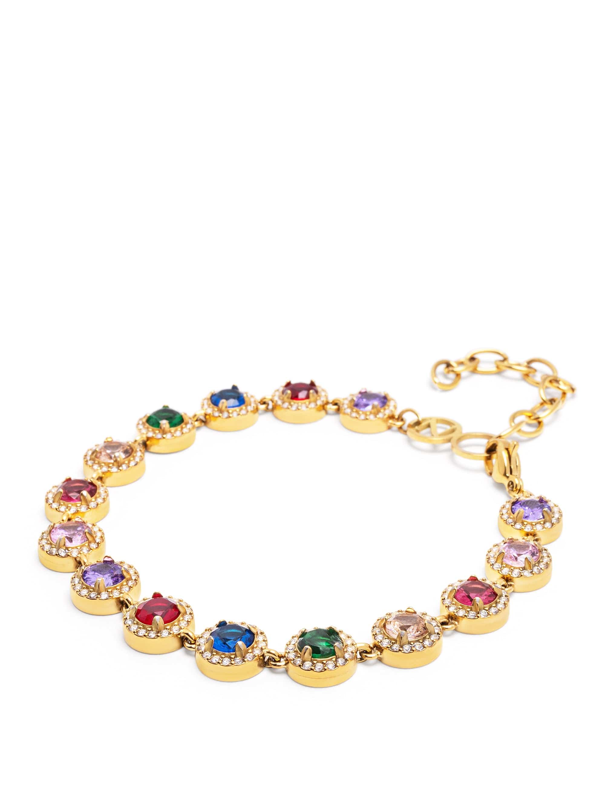 Nialaya Women's Chain Bracelet Multicolored Tennis Bracelet with CZ Multicolored Tennis Bracelet with CZ