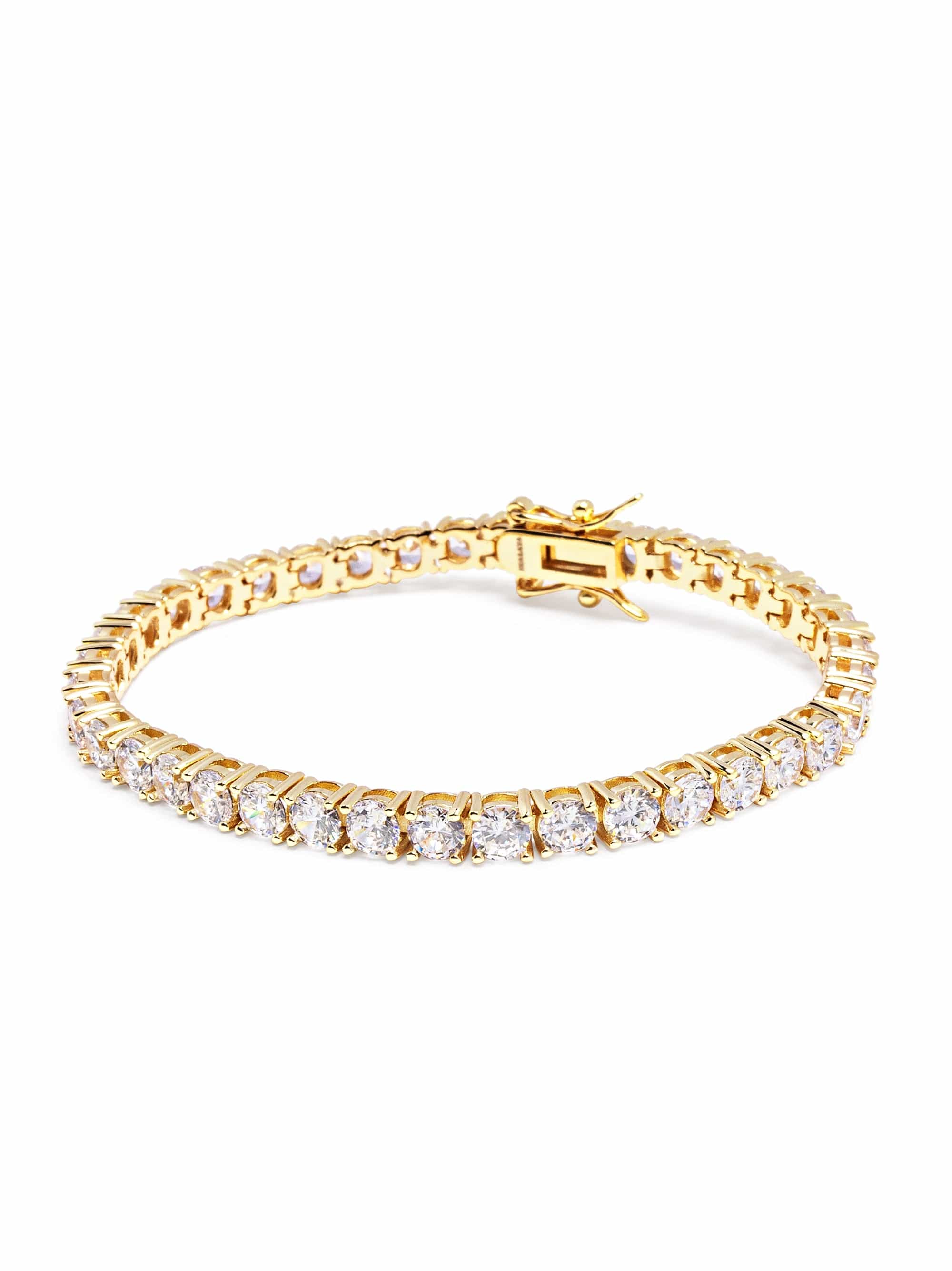 Nialaya Women's Chain Bracelet Tennis Bracelet in Gold Tennis Bracelet in Gold
