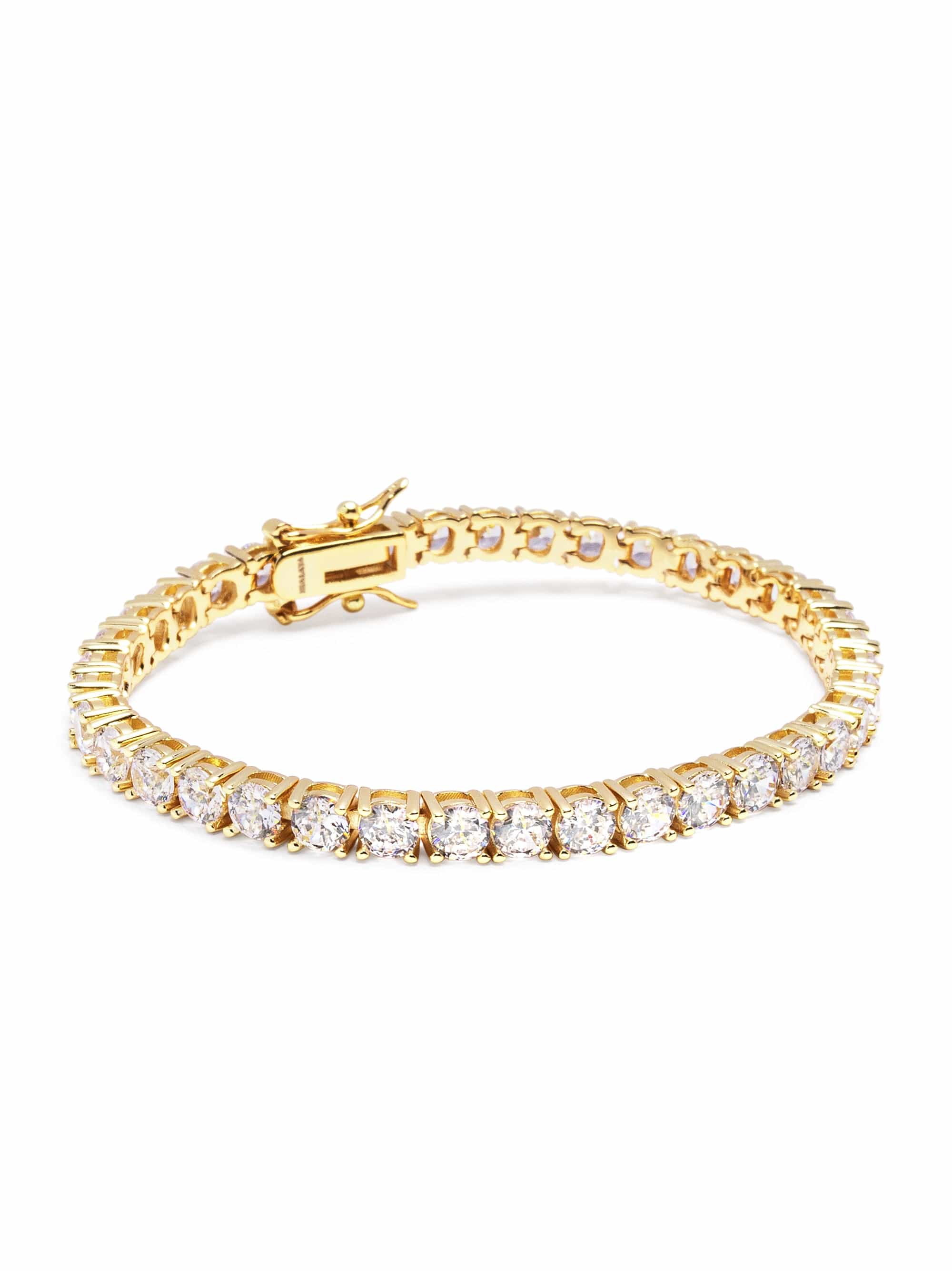 Nialaya Women's Chain Bracelet Tennis Bracelet in Gold Tennis Bracelet in Gold