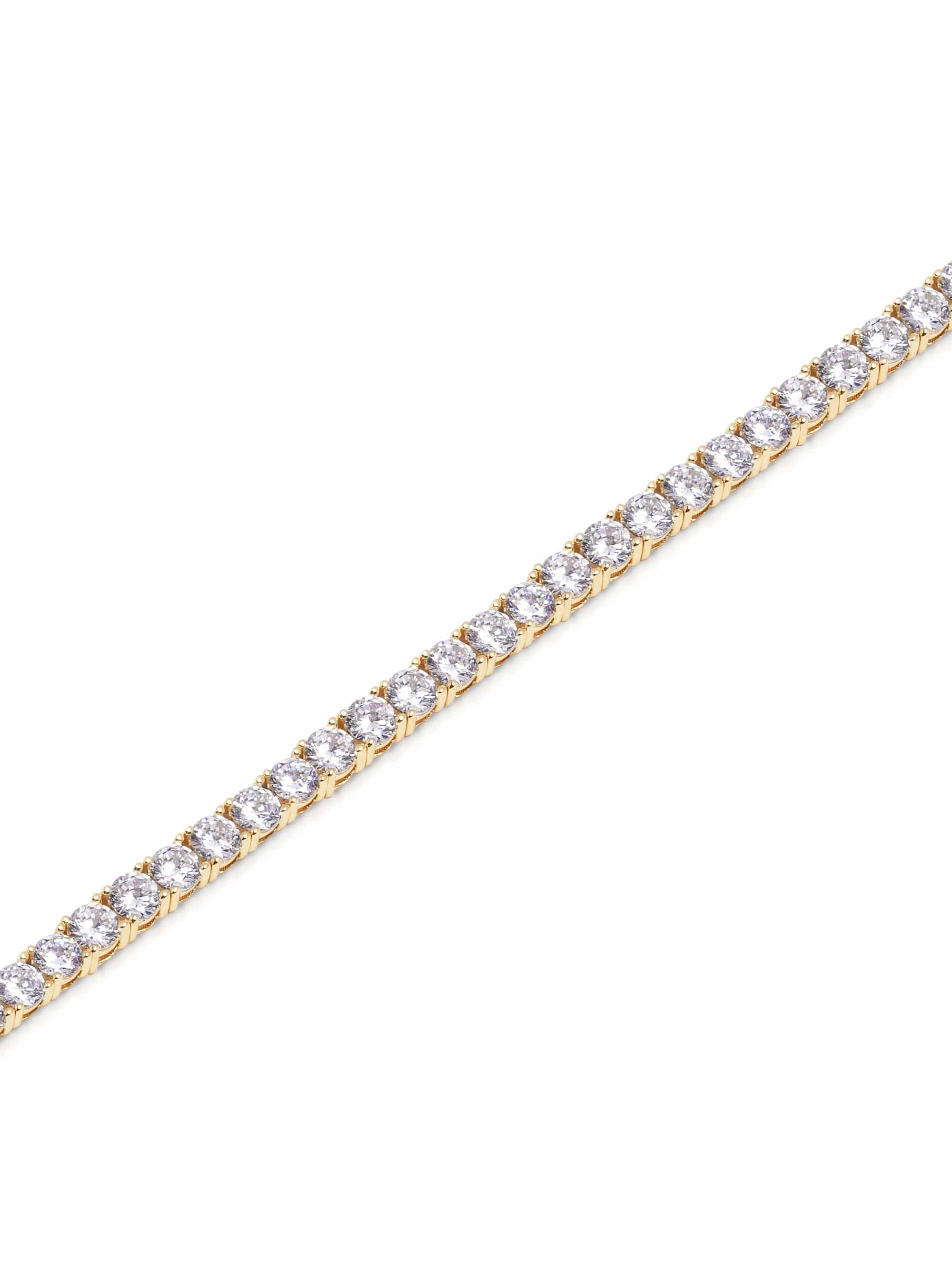 Nialaya Women's Chain Bracelet Tennis Bracelet in Gold Tennis Bracelet in Gold