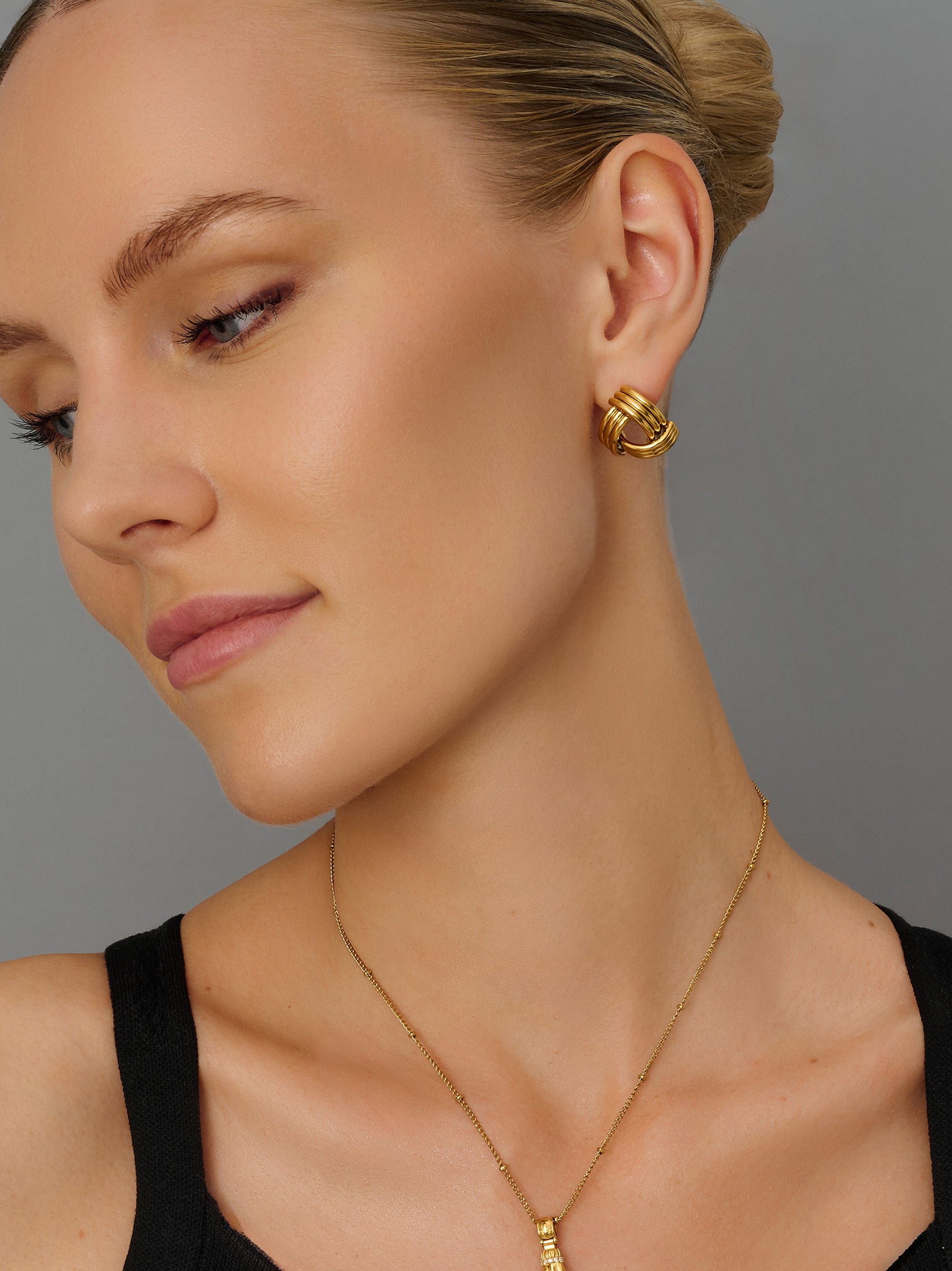 Nialaya Women's Earrings Knot Earrings in Gold Knot Earrings in Gold WEAR_070