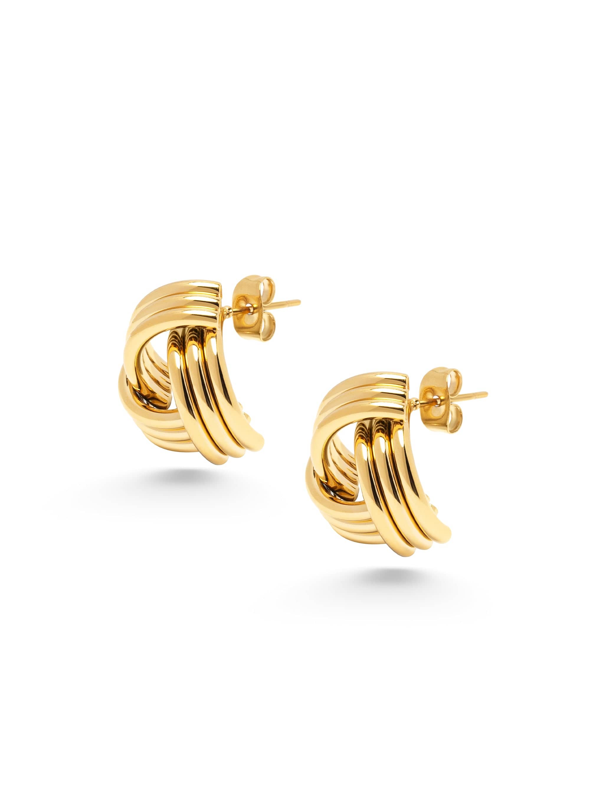 Nialaya Women's Earrings Knot Earrings in Gold Knot Earrings in Gold WEAR_070