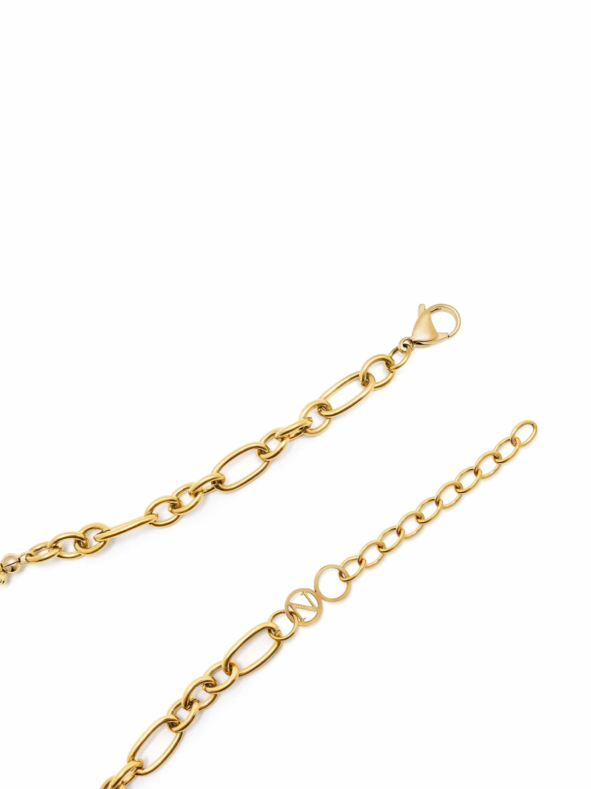 Nialaya Women's Necklace Chain Choker with Turquoise Chain Choker with Turquoise 18 Inches / 45.7 cm WNECK_312