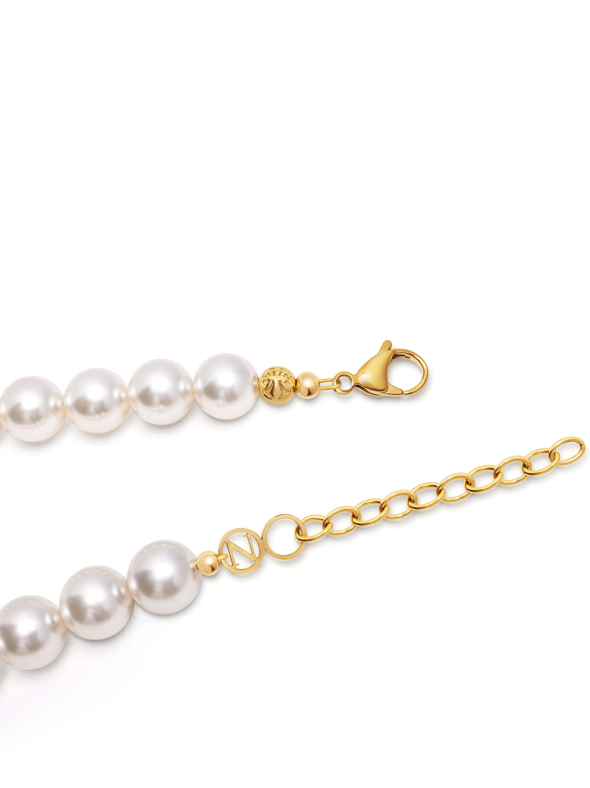 Nialaya Women's Necklace Chunky Pearl Choker Chunky Pearl Choker 15 Inches / 38.1 cm WNECK_322